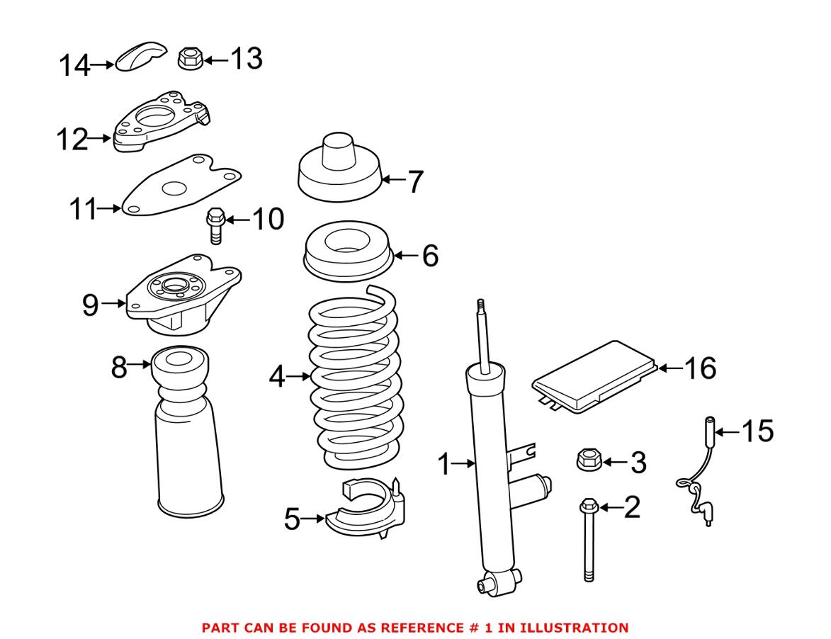 BMW Shock Absorber - Rear 37126865569